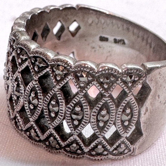 💍 Stunning Vintage Boho Chic Weaved .925 Sterling Silver Weaved Celtic Ring - Picture 8 of 16